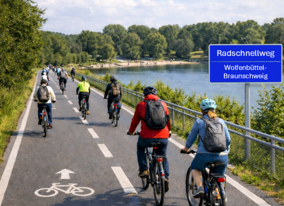 Radschnellweg WF - BS (KI-generiert)