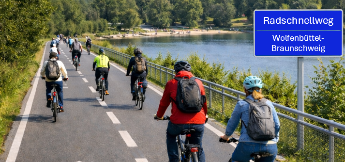 Radschnellweg WF - BS (KI-generiert)