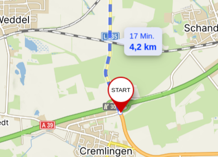 Radweg Cremlingen - Hordorf Radweg Cremlingen - Hordorf